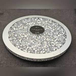 Tahari 12" mirrored gemstone lazy susan